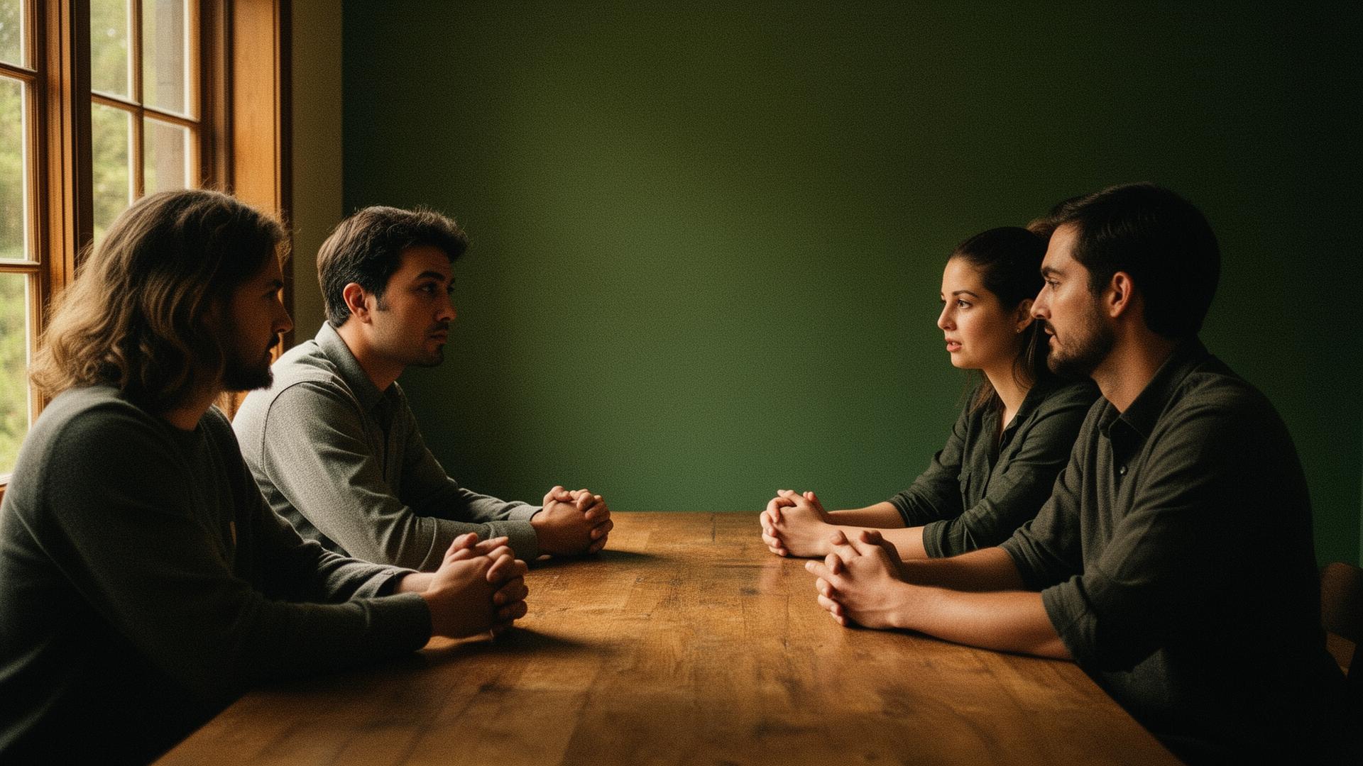 Leadership team in conversation